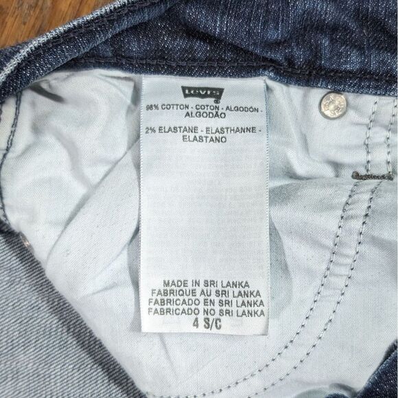 Levis 505 Straight Leg Jeans Size 4 (28X28.5) Womens Stretch Medium Blue Wash - Picture 4 of 14